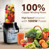 Marvel Nutri Blender, BPA Free 2 Tritan Jars, 1000W, 100% Copper Motor, 2 Speed Modes with Pulse, Detachable Base, Stainless Steel Blades, Blend, Mix, Grind, Smoothie, Juice Maker, Black