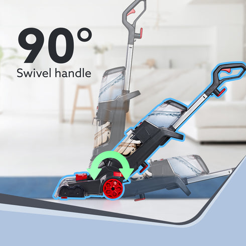 Elite Upright Wet & Dry Carpet Cleaner, 800W, 13.5 kPa Suction Pressure, 2 in 1 Handheld Carpet Spot Cleaner Machine, Dual Rolling Brush, Upholstery Cleaner, Carpet Washer for Spills & Stains