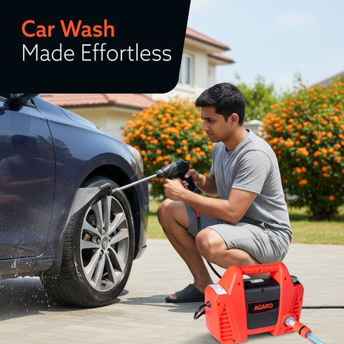 Regent High Pressure Washer | 1600W Motor | 120 Bar Max Pressure | 5.5 L/Min Flow Rate | Portable Electric Washer for Car, Bike, Walkways & Home Cleaning | 8M Outlet Hose Pipe Included