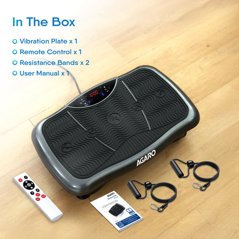 Regal Vibration Plate Massager, Home & Gym Workout Machine for Muscle Toning, Calorie Burning, Massaging & Weight Loss Comes with 5 Program Mode with Remote,2 Balance Straps, Black