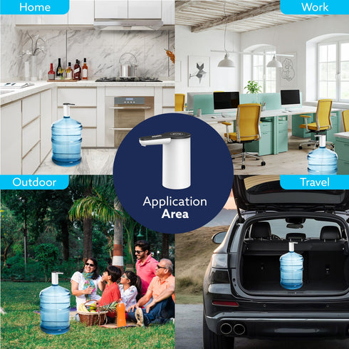 Imperial Automatic Electric Water Dispenser Pump for 20 Litre Bottle | USB Rechargeable, Portable Drinking Water Pump for Home, Kitchen, Office & Camping