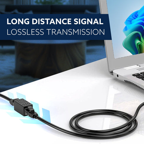 Cat8 Ethernet Extender Female to Female RJ45 Coupler Adapter, 8P8C Inline LAN Connector for Cat6/Cat7/Cat8 Cable Extension, Network Cable Joiner, High-Speed, Stable Connection, Pack of 1