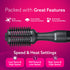 HV2179 Hot Air Brush for Hair, Blow Dryer Brush, Volumizer & Styler, 360° Airflow Vent, Oval Barrel for Hair Volume, Charcoal Bristles, Ceramic Coating Brushing Head, 1200W