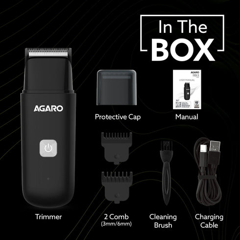 Beard Trimmer MT7007, 60 mins run time with Type C, 2pcs limit comb - 1mm & 3mm, Protective Cap, Washable Trimmer Head | Trimmer for Men