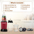 Regal 3 Jar Personal Blender, 400W, Serrated and Cross Blade with Detachable Base, Mixer/Grinder/Smoothie/Juice Maker, Red & Black