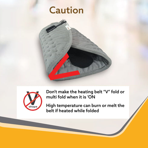 Ortho Electric Heating Pad, Orthopaedic Heating Belt with Temperature Controller, Heat Therapy Waist Belt, for Pain Relief of Back, Neck, Lumbar Muscle Strain, Cramps ( Grey, HP4112)