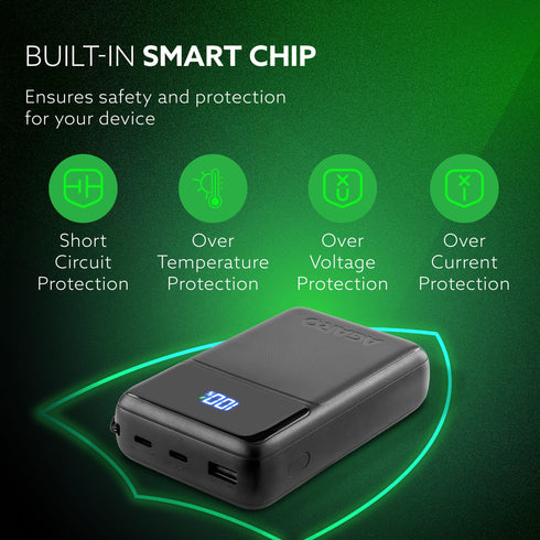 Spark 20000 mAh Compact Power Bank, 45W Quick Charging for Smartphones