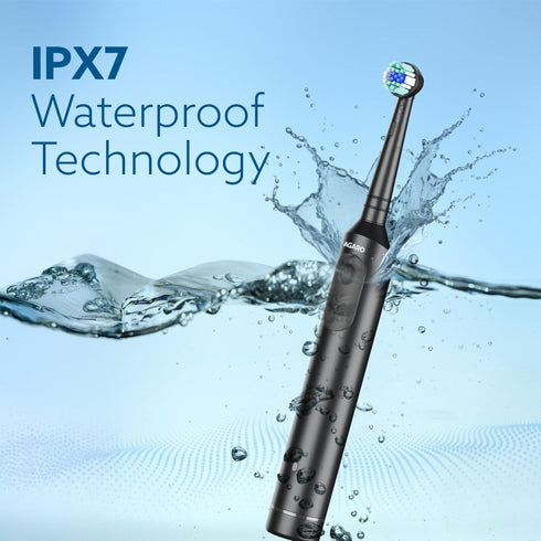 Cosmic Oscillating Electric Tooth Brush for Adults, Nylon Soft Bristles, Replaceable Brush Head, Rechargeable, Power Oscillating Toothbrush, Black