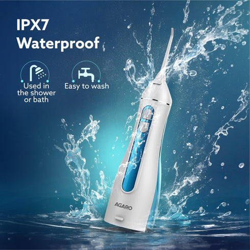 Royal Dental Flosser for teeth, 2 Nozzles, Portable, Cordless & Rechargeable,4 Cleaning Modes,IPX7 Waterproof with 200ml Watertank, Flossing at Home & Travel,Oral Flosser,Oral Irrigator