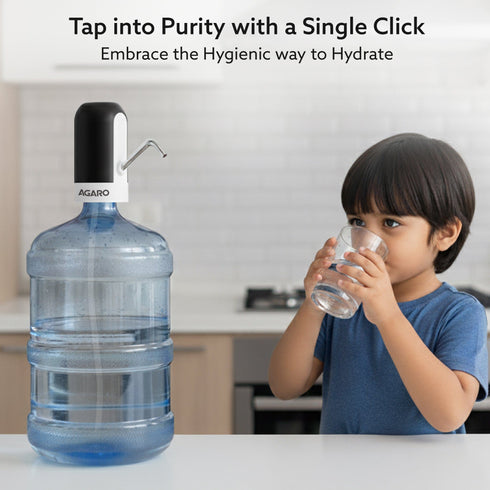 Delite Electric Water Dispenser Pump for 20 Litre Water Bottle | USB Charging, Portable Automatic Drinking Water Pump for Home, Office, Travel & Kitchen, Camping, Party