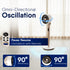 Royal 3D Air Circulation Tower Fan with Mood Lamp, Ultra-Quiet BLDC Standing Fan for Home & Office Use, Touch & Remote Control, 12 Wind Speed, 5 Modes, 90˚ Horizontal & 90˚ Vertical Oscillation