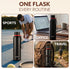 Elegant 700ml Stainless Steel Water Bottle, Up to 24 Hrs. Hot & Cold, ISI Certified, Triple Vacuum Insulated, Leak-Proof, Rust-Proof, BPA-Free, for Office, Travel, Gym, 1Y Warranty, Gun Black