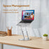 Foldable Laptop Stand Holder, 360° Rotating, Premium Metal Alloy, Ergonomic, Height Adjustable with Anti-Slip Silicone Pads, Heat Vent, Made for MacBook, HP, Dell, Lenovo, Laptops Up to 17"