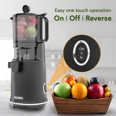 Regency Slow Juicer, 250 Watt AC Motor, Cold Pressed - Fruit, Vegetable Juicer & Nut Milks, Easy Assembly & Cleaning, Intelligent Safety Features & Auto Reverse, Stainless Steel Filter, BPA-Free