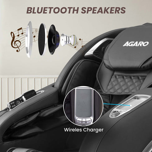 MC 8012 Full Body Massage Chair Zero Gravity - Black