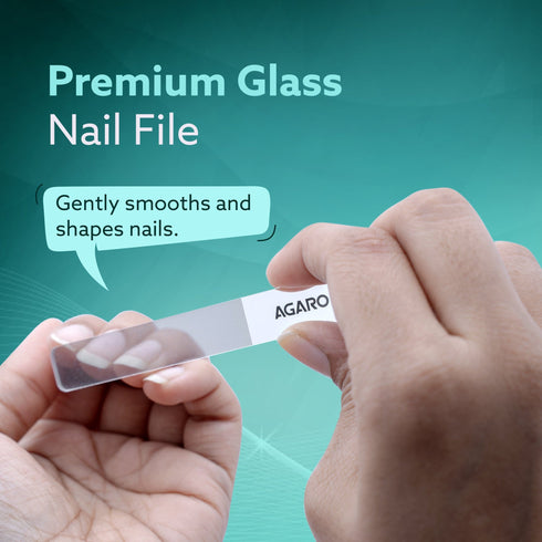 4-in-1 Nail Clipper Set – Manicure & Pedicure Kit with Fingernail & Toenail Clippers, Premium Glass Nail File, Ergonomic Non-Slip Grip, Travel Case for Men & Women (Dark Green)