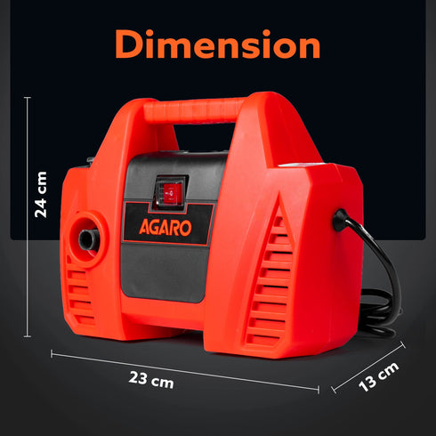 Regent High Pressure Washer | 1600W Motor | 120 Bar Max Pressure | 5.5 L/Min Flow Rate | Portable Electric Washer for Car, Bike, Walkways & Home Cleaning | 8M Outlet Hose Pipe Included