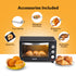 Marvel Oven Toaster Griller, 25 Litres, Motorised Rotisserie, Adjustable Temperature, 5 Heating Modes & Timer, CakeBaking, Roasting,Grilling,OTG (Black)