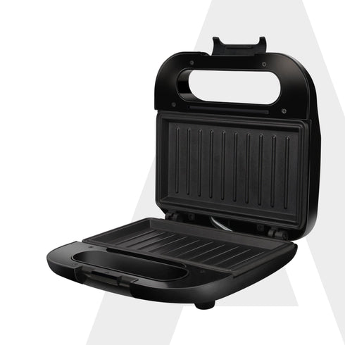 Primo Sandwich Maker, Non Stick Coated Grill Plates, 750W, 90 Degrees Openable Plate, Automatic Cut Off, LED Display, Black