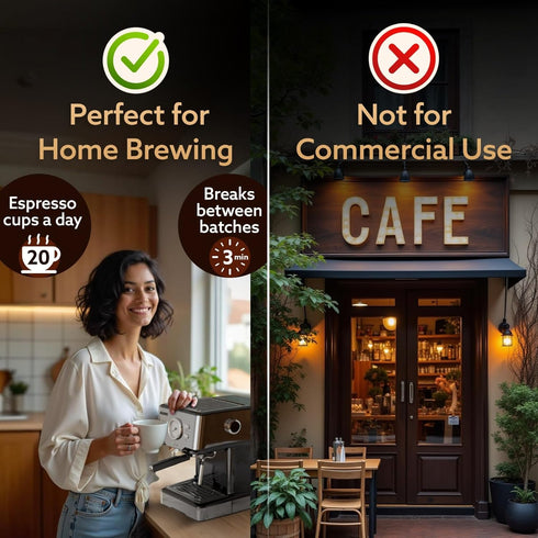 Imperial Espresso Coffee Maker, Coffee Machine, 15 Bars, With Foaming Milk, Frother Wand for Espresso, Cappuccino, Latte and Mocha, Steam Espresso Maker For Home, Adjustable Milk Frothing and Double Temperature Control System, Stainless Steel, 1100W