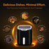 Galaxy Digital Air Fryer For Home, 4.5L, Electric Air Fryer, Convection Oven, 1400W, 7 Preset Programs & Reheat, 360 Degrees Air Circulation, Digital Touch Display, Bake, Roast, Toast, Black