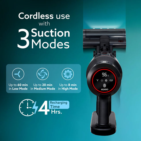 Imperial Cordless Stick Vacuum Cleaner for Home, 2-in-1 Handheld & Stick, 500W Grey & Red