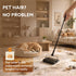 Delite Manual Carpet Cleaner for Pet Hair Rugs Mattresses – No Batteries, Push & Pull, Tangle-Free Brush, Easy-Dump Dustbin (Not for Hard Floors)