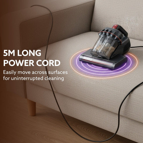 Royal Mattress Vacuum Cleaner, 12kPa Suction Power & UV Light Sterilization, Bed Vacuum Cleaner & Mite Remover, Suitable for Beds, Mattresses, Sofas & Pillows