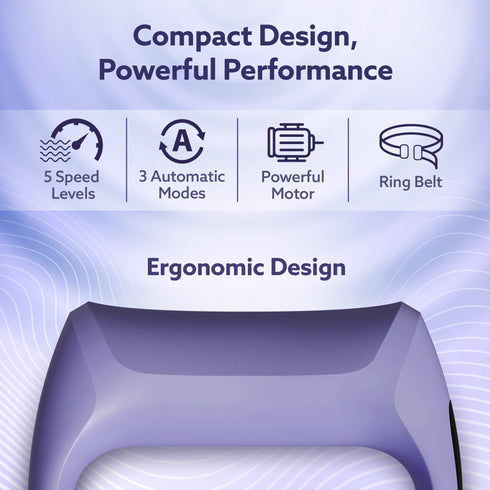 Ring Massager, Deep Tissue Massage, Mini Massage Gun for Pain Relief & Relaxation, Rechargeable, Handheld, 5 Speed Setting, 3 Modes, For Men and Women