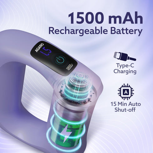 Ring Massager, Deep Tissue Massage, Mini Massage Gun for Pain Relief & Relaxation, Rechargeable, Handheld, 5 Speed Setting, 3 Modes, For Men and Women