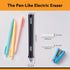 Electric Eraser ER2498, 2.3mm & 5mm Eraser, Automatic Correction & Highlighting, for Sketching, Drawing, Portrait Shading, 22 Refills, 2 Eraser Holders, (Batteries not Included), White