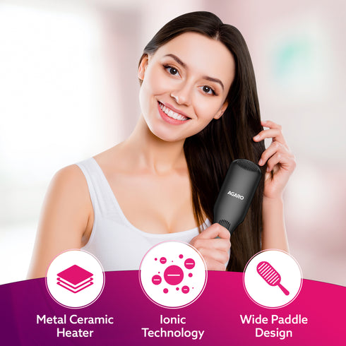 HSB2206 Hair Straightening Brush - 2 in 1