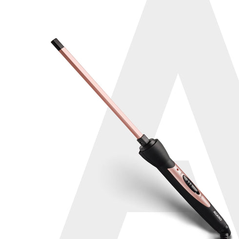 HC9007 Hair Curler With 7 MM Barrel, Rod, Tong, Chopstick Rectangular Hair Curler, Ceramic Coated Plates, Cool Touch Tip, Fast Heating, For Men Women, Maggie Curl, Hair Curling, Styling, Rose Gold & Black