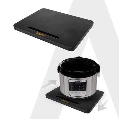 Elite Sliding Tray S1, for Kitchen Appliances, Smooth Countertop Slider Tray with Rubber Wheels for Coffee Machine, Mixer Grinder, Air Fryer, Micro Oven & More, Anti-Slip & Durable Build, Black