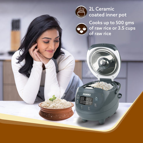 Imperial Electric Rice Cooker - 2L - Grey