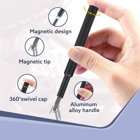 62 In 1 Mini Precision Screwdriver Set, Multifunction Magnetic Driver Bit Set, Pocket Screwdriver Tool Set, Mini Screwdriver Kit, DIY, Home Use, Repair Tool Kit for Electronics, Tablet, Cell phone