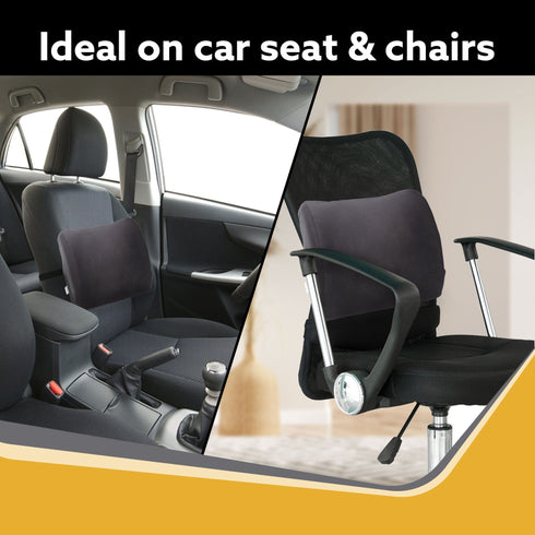 Back Support, For Chair & Car Seat, Chair Back Support, For Back Pain, Back Rest For Chair Office Lumbar Support, For Car Back Rest Support, Back Support, Pillow Cushion Memory Foam, Black