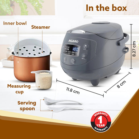 Imperial Electric Rice Cooker - 2L - Grey
