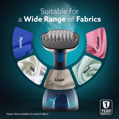 Signify Handheld Garment Steamer-Black & Blue