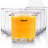 Elegant Octagonal Glass 200ml set of 6, Juice and Water Drinking Glass Transparent