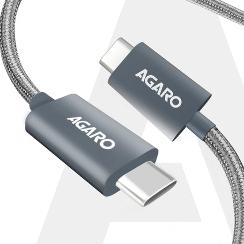 Type C to Type C Cable, 100W, 5A, Supports PD, Nylon Braided Fast Charging Cable, Compatible With Type C Devices Including Android Phone, iPhone, Laptop & MacBook, 1M, 480 Mbps Data Transmission