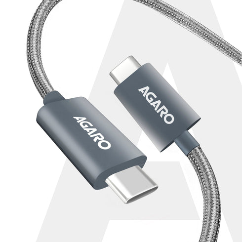 Type C to Type C Fast Charging Cable compatible with Android devices, iPhone15, Power Bank, 5A, 100W, Supports PD, 480 Mbps Data Transmission, Braided, 1.5 Meter, Black