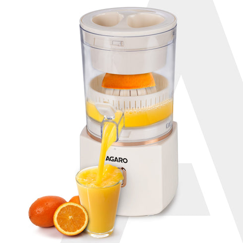Regal Electric Citrus Juicer, 200ml Capacity, 80 Watts, Automatic Juice Extractor, Orange, Lemon, Grapefruit Juicer & Squeezer Machine, Electric Fruit Squeezer, Portable, white