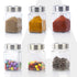 Elegant Cube Jar 310 ml, Square Shaped, Transparent Lid With Steel Finish, Storage Glass Container, Transparent, Kitchen Organiser, Multipurpose Jar, Pack of 6