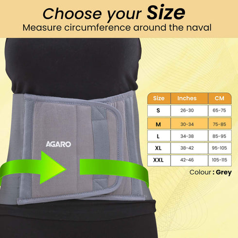 Abdominal Belt, ideal for Slimming Waist, Lower Back Pain Relief, after delivery for Tummy Reduction, Breathable Belt For Men And Women, Medium, Grey