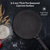 Royal Pre Seasoned Cast Iron Tawa, 26 CM Diameter, No Chemical Coating, Long Rigid Handle, Fast Heating, Heavy Weight, Gas Oven Compatible, Roti, Chapathi, Paratha, Omlette Maker,Black