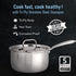 Regency Triply Steel Saucepan With Lid 14 cm, Triple Layered Stainless Steel Body, 1.25L Capacity, 2.5mm Thick Body, Sturdy Handle, Induction & Gas Compatible, Tea, Chai Pan