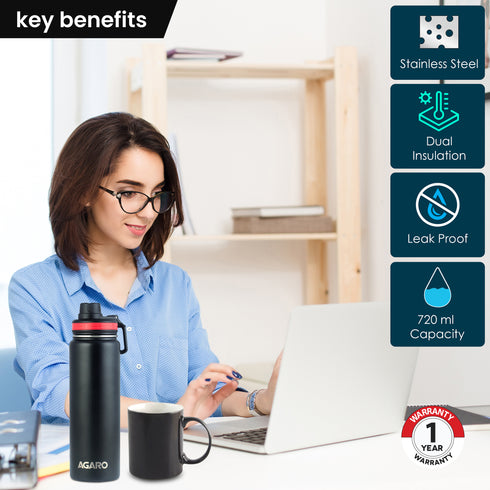 Imperial Vacuum Flask 720ml Black