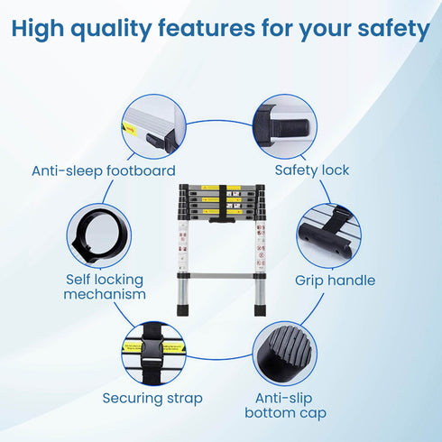 Telescopic Ladder 6.5 ft/7 Steps LD2014