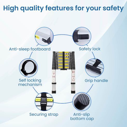 Telescopic Ladder 12.5 ft/13 Steps LD2019